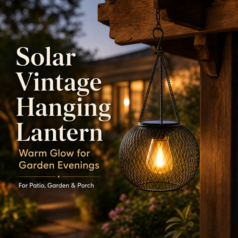 Smart Garden Light Camera - Solar Powered LED Hanging Floor Lamp