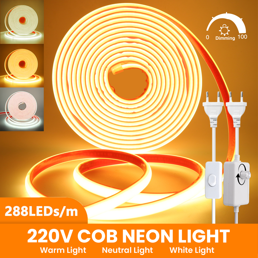 Led Plant Light Strip - Dimmable COB Neon LED Strip High