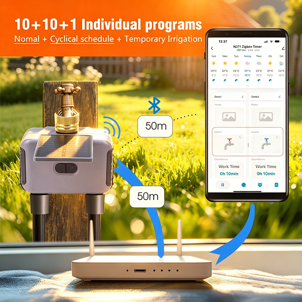 Tuay Smart Solar 2-Zone Wateri – обзор и цена Smart Garden Tap Timer