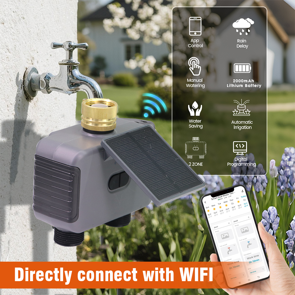 Tuay Smart Solar 2-Zone Wateri – обзор и цена Smart Garden Tap Timer