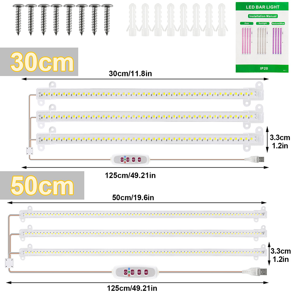 1/2/3/4Head LED Grow Light Str – обзор и цена Led Plant Light Strip