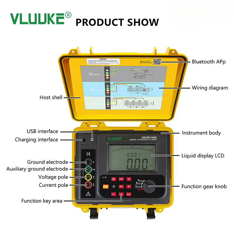 VLUUKE VKCR3100C Soil Resistiv – обзор и цена Soil Test Digital