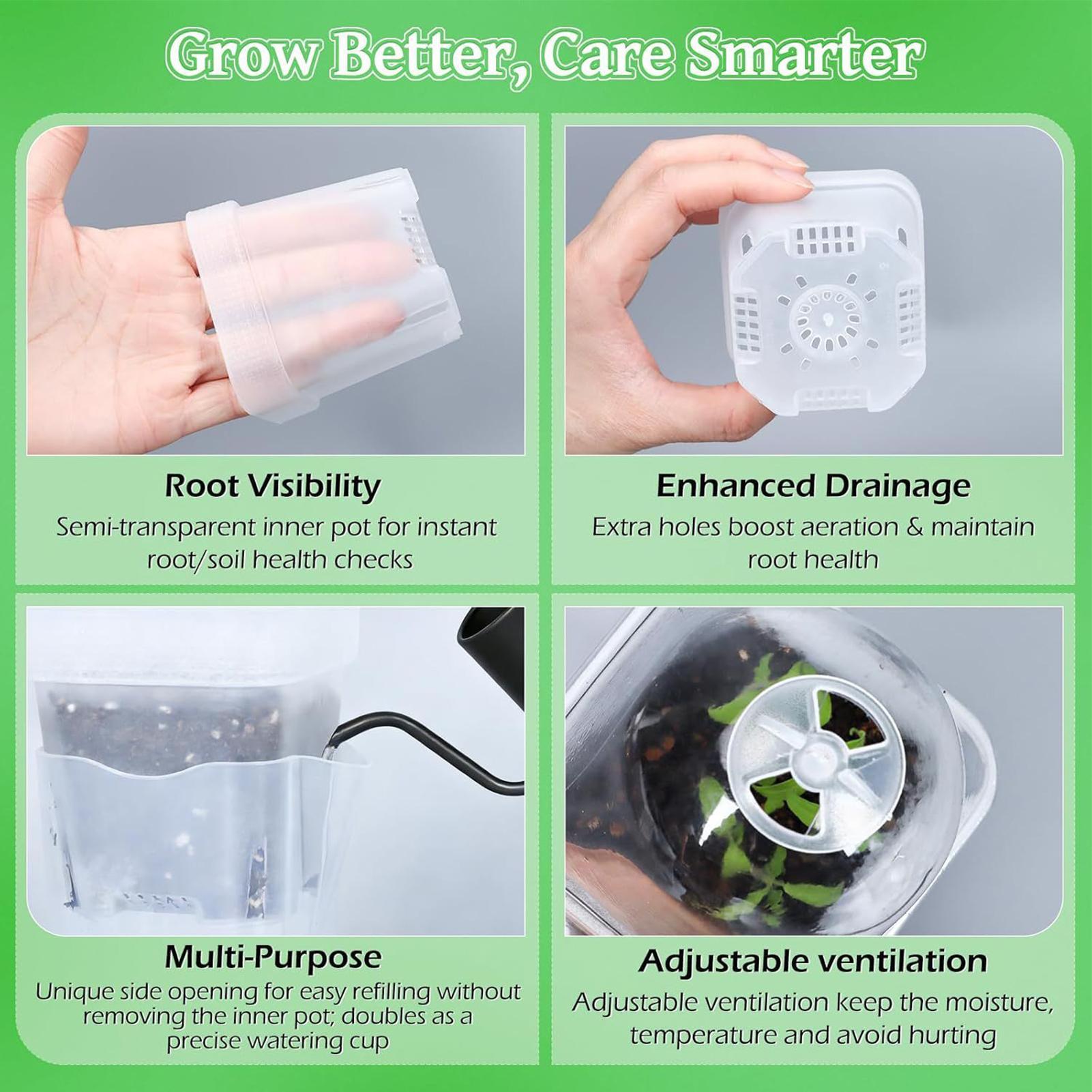 Self Watering Plant Pots 12 Pi – обзор и цена Smart Garden Domes