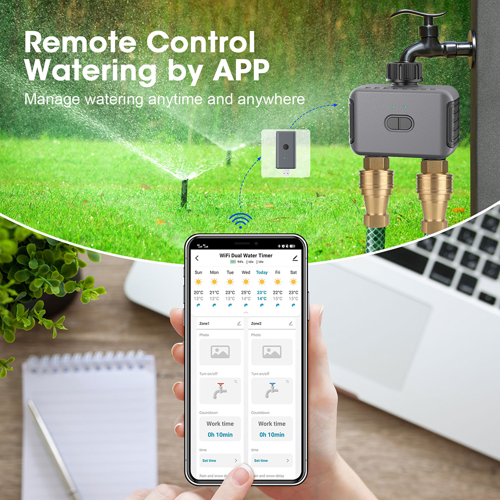 Tuya Smart Dual Water Timer Bl – обзор и цена Smart Garden Water