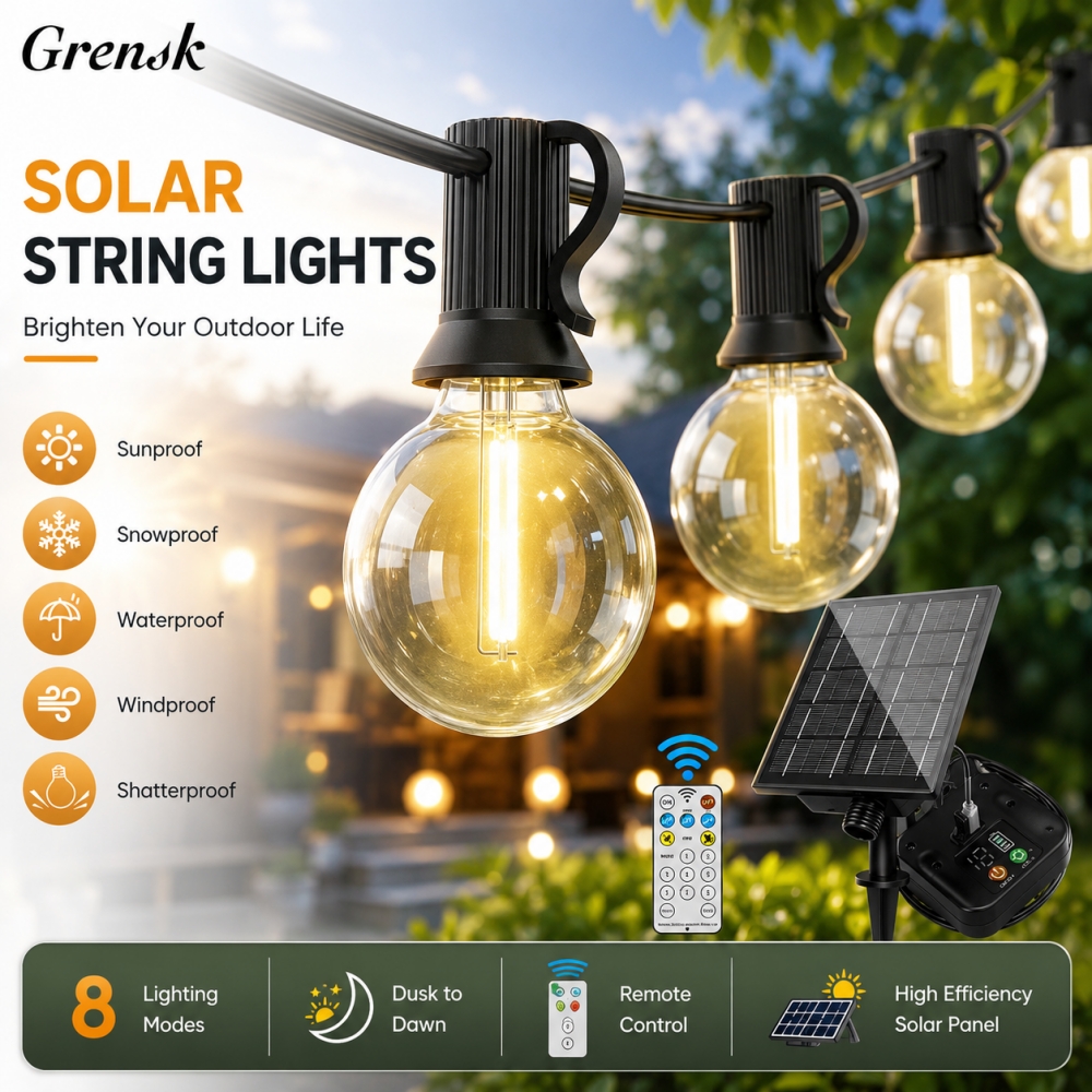 7.6M 18M 30M LED Solar String  – обзор и цена Smart Garden Light Camera