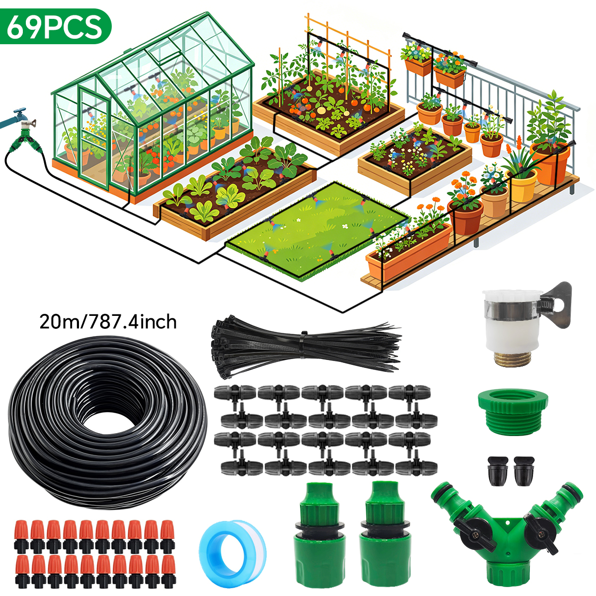 30-5M Garden Irrigation System – обзор и цена Smart Garden Greenhouse