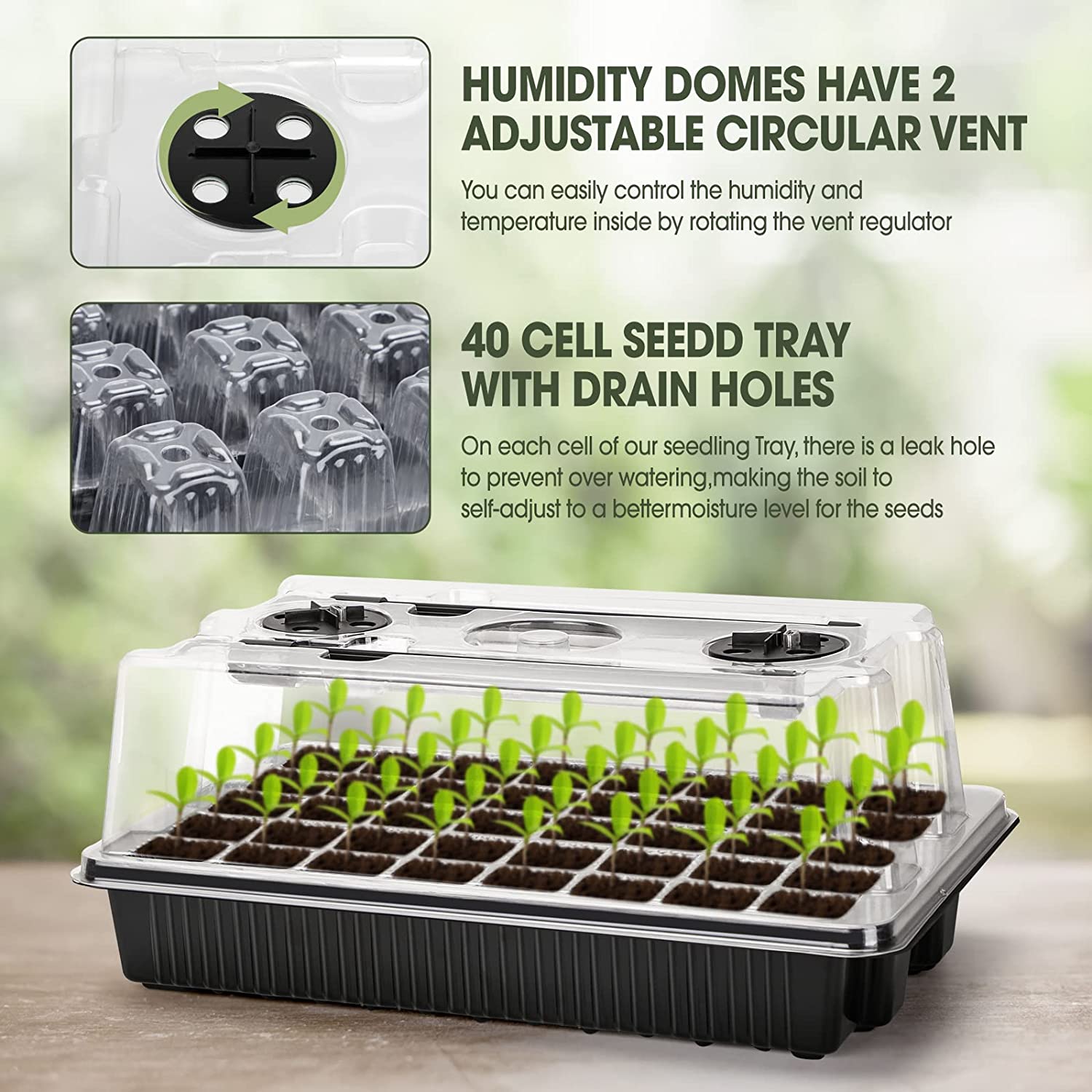 1 Set, Seed Starter Trays With – обзор и цена Smart Garden Domes