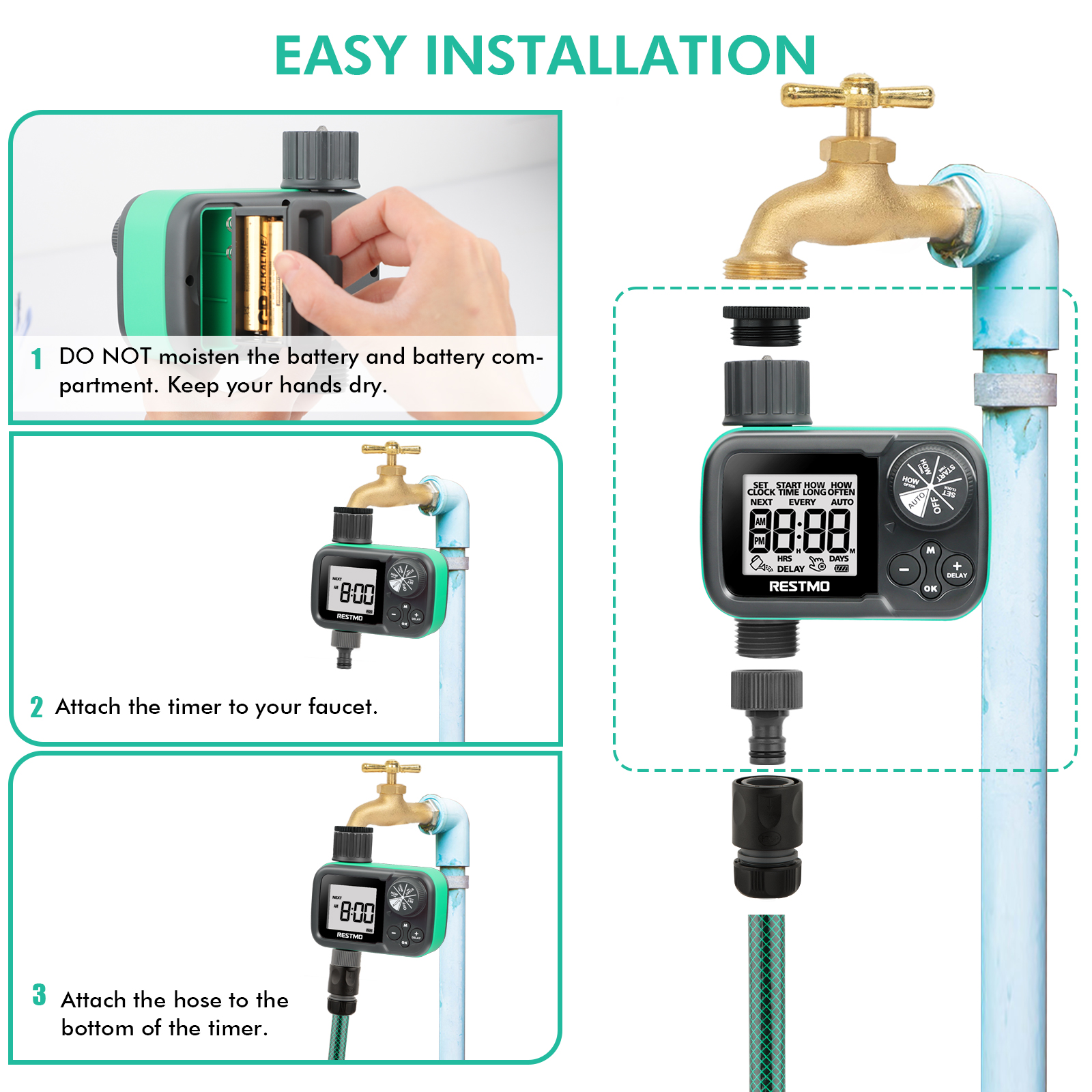 Automatic Ball Valve Water Tim – обзор и цена Smart Garden Tap Timer
