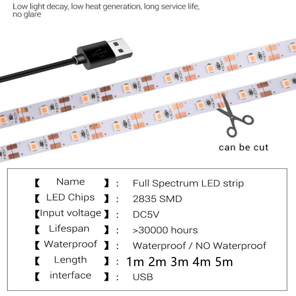 DC 5V USB LED Grow Light Full  – обзор и цена Led Plant Light Strip