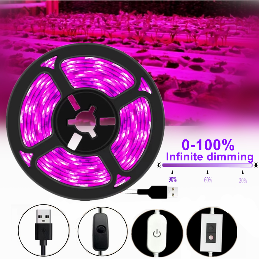 USB Touch Switch Dimmable 5V L – обзор и цена Led Plant Light Strip