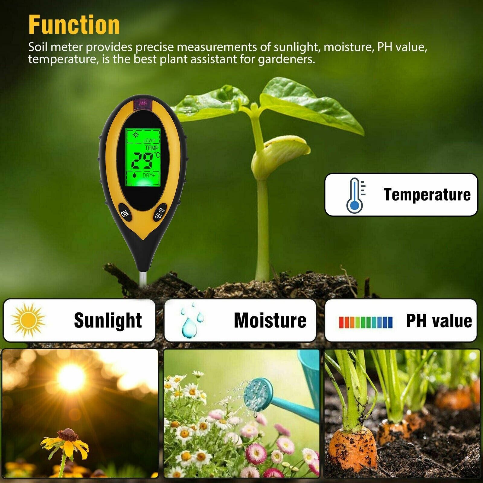 4 In 1 LCD Digital Soil Tester – обзор и цена Soil Test Digital