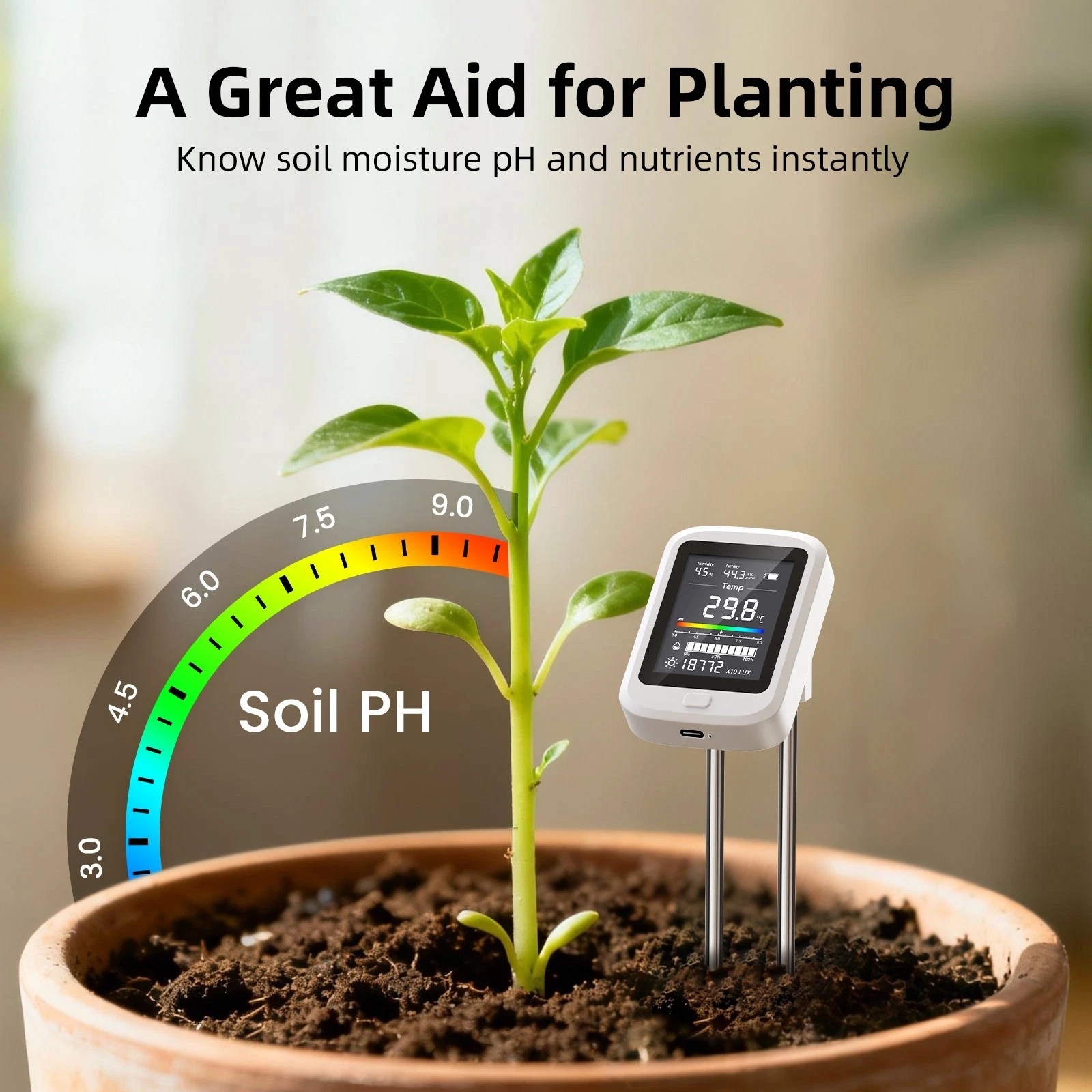 Digital Soil Analyzer Comprehe – обзор и цена Soil Test Digital
